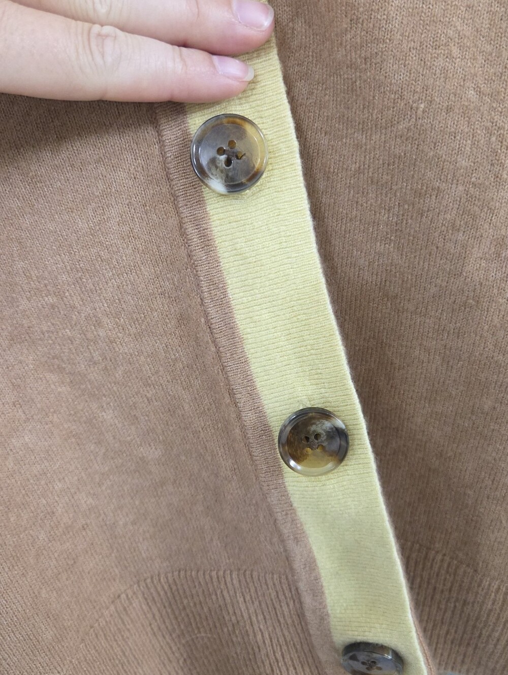 Ann Taylor Wool Blend Sweater Cardigan Womens Size Large Fall Cozy Neutral - Picture 6 of 13